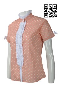 R234 Custom made Shirts style Design Wave point  Blouses  wholesale dealer